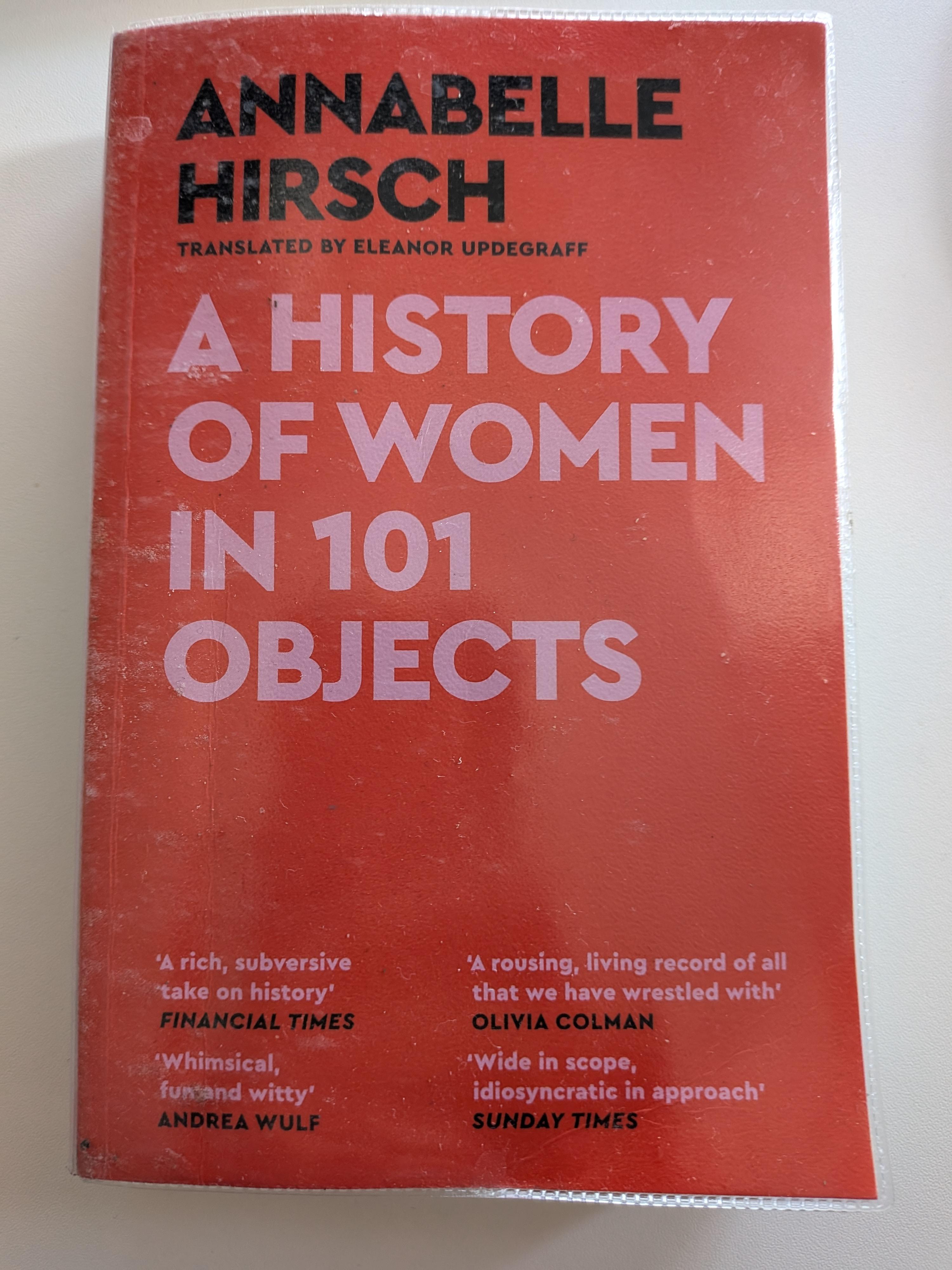 Billede af omslaget til bogen "A History of women in 101 objects" af Annabelle Hirsch.